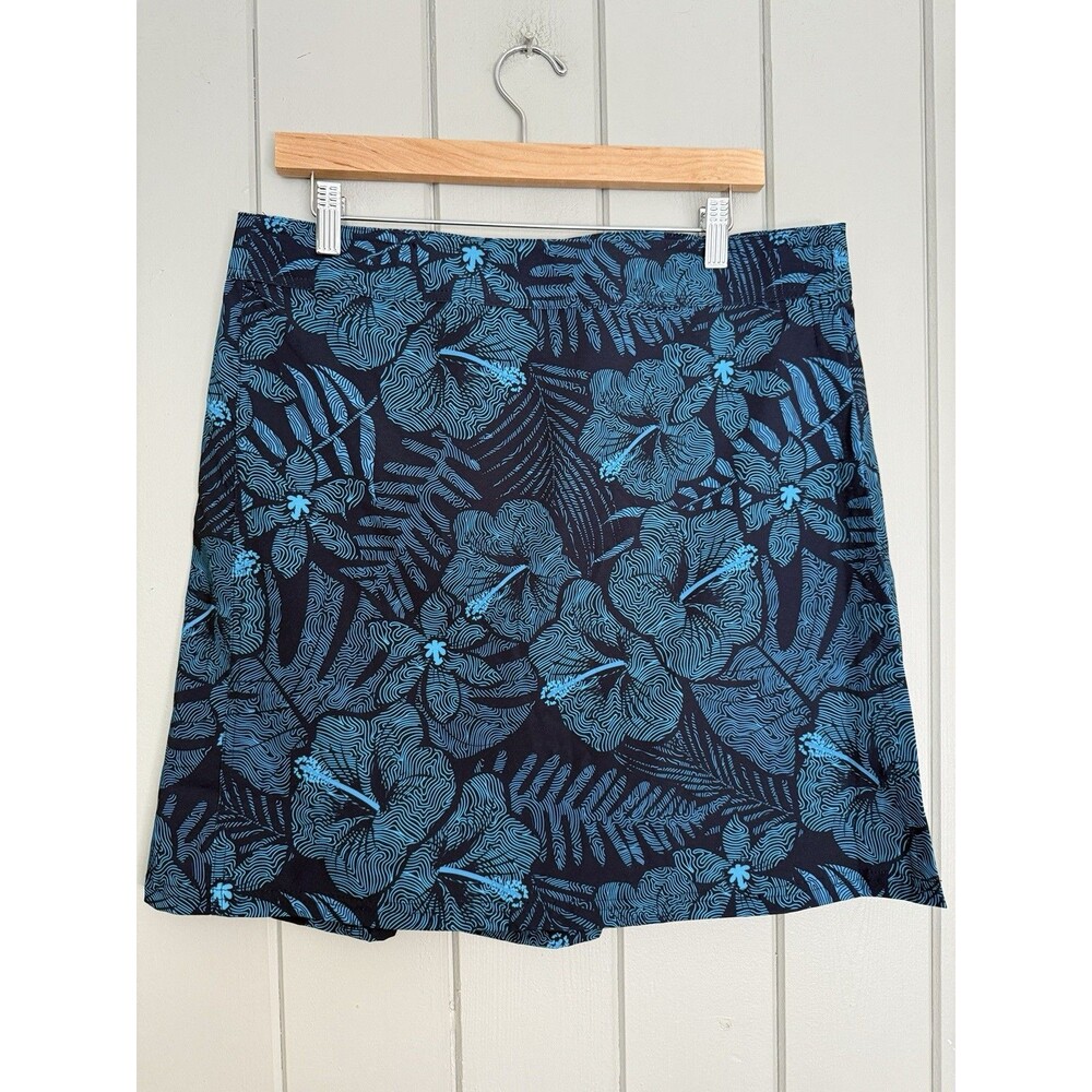Ripskirt Hawaii Skirt Length 2 Wrap Maui Moonlight Blue Floral L Large Hibiscus